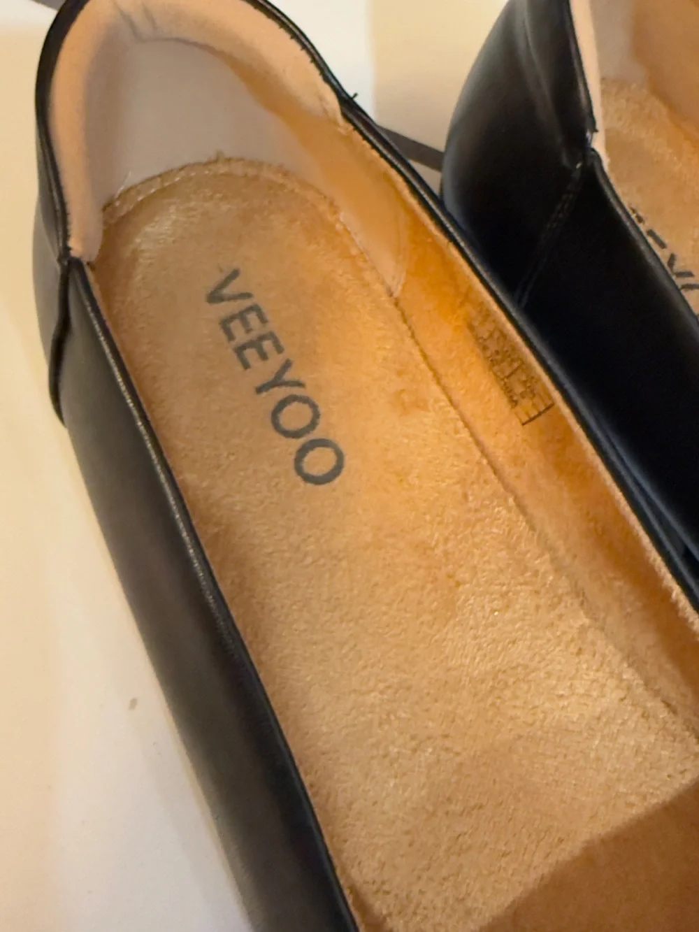 VEEYOO Black Minimalist Ballet Flats Women’s Size 11 Comfort Slip On‎ Shoes”